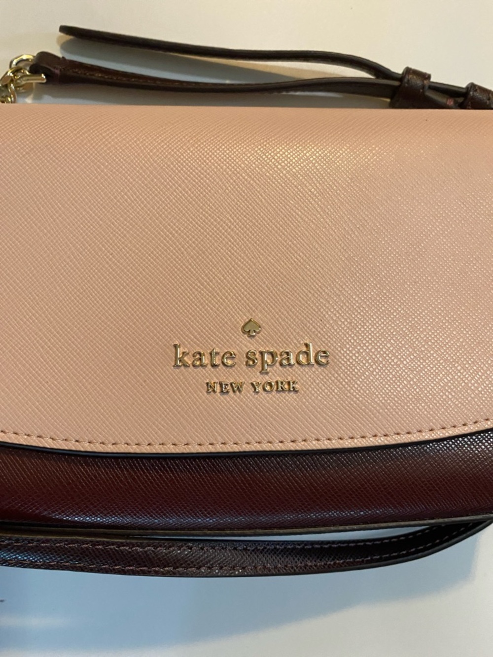 kate spade Two-Tone Blush Pink and Dark Purple Crossbody Bag - Picture 2 of 7